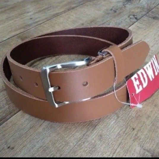 新品 EDWIN 本革ベルト 薄茶