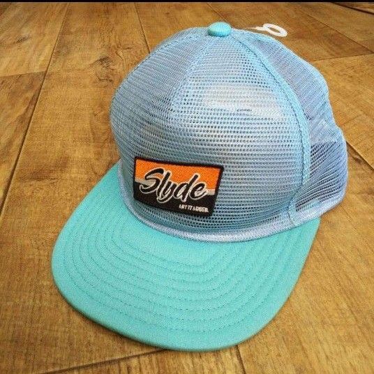 新品 slyde オールメッシュキャップ 水色