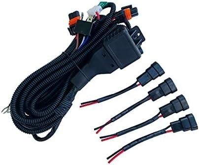 ハイビーム 全灯化 リレー H4 ヘッドライト 2灯式 → 4灯式 変換 ハーネス HID ハロゲン 4灯化 汎用 ▼928