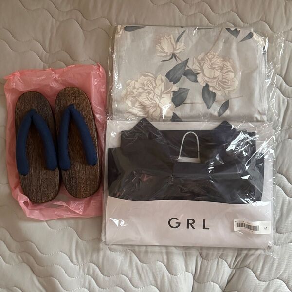 GRL浴衣&帯&下駄セット