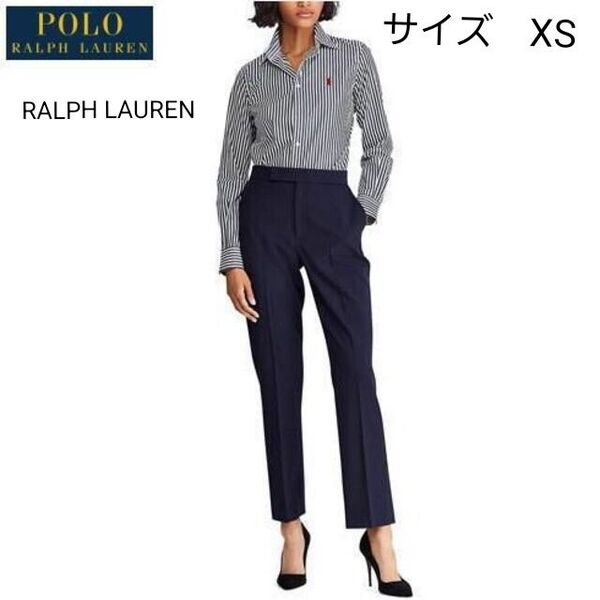 レディース ラルフローレン ストライプ ニット ドレスシャツ XS RALPH LAUREN
