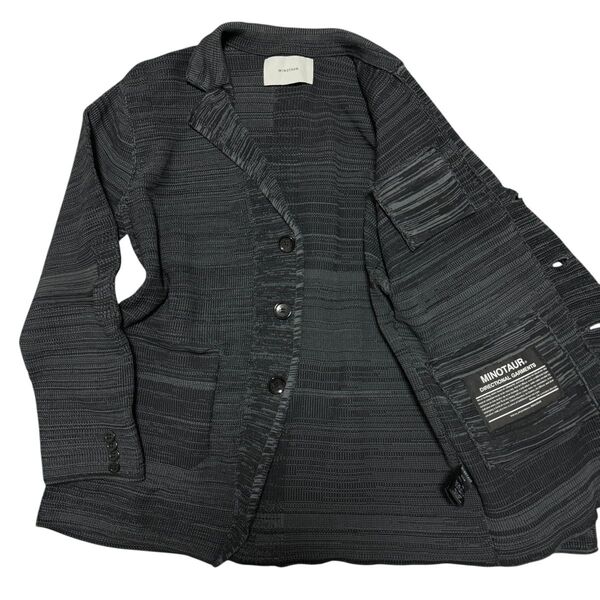 参考定価39,600円 MINOTAUR ミノトール EX TECH KNIT JACKET グレー メンズ サイズM 日本製
