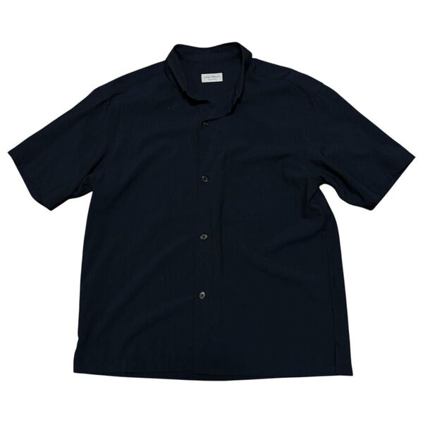 JOHN SMEDLEY ジョンスメドレー ストレッチシャツ 半袖 ネイビー メンズ サイズ3 Lサイズ相当