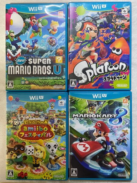 WiiU ソフト4本まとめ売り マリオカート8 スプラトゥーン他