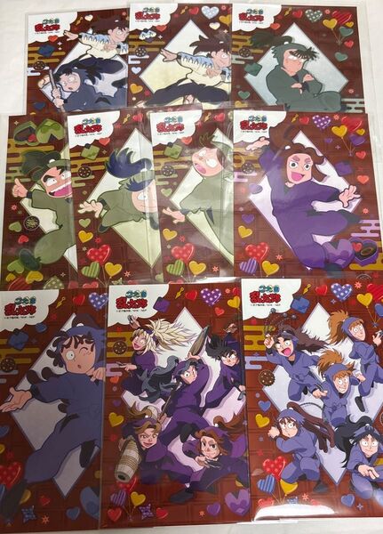 忍たま乱太郎 ファミマ プリント ブロマイド ばれんたいんの段 富松作兵衛 神崎左門 浦風藤内 中在家長次 滝夜叉丸 尾浜勘右衛門