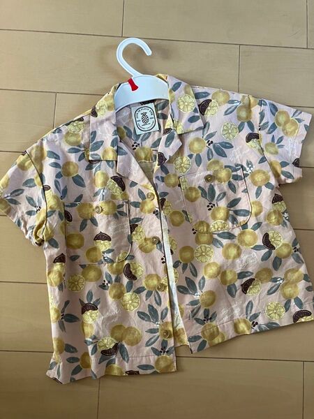 アプレレクール 柑橘柄シャツ 100