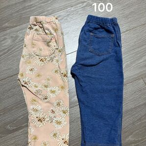 ユニクロ レギンス 7分丈 2枚 100cm