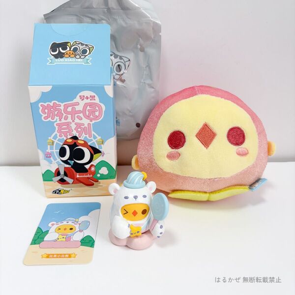 羅小黒戦記 ビジュー●桃 ぬいぐるみキーホルダー&遊園地フィギュア●まとめ売り