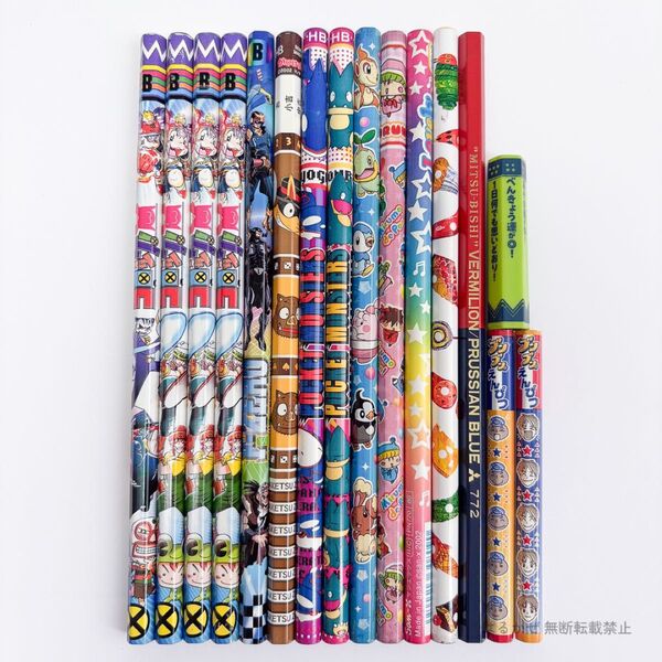平成レトロ キャラクター鉛筆 15本 ●コロッケ!ポケモン ミルモでポン!