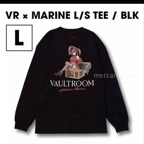 VR × MARINE L/S TEE / BLACK 宝鐘マリンコラボ ロンT