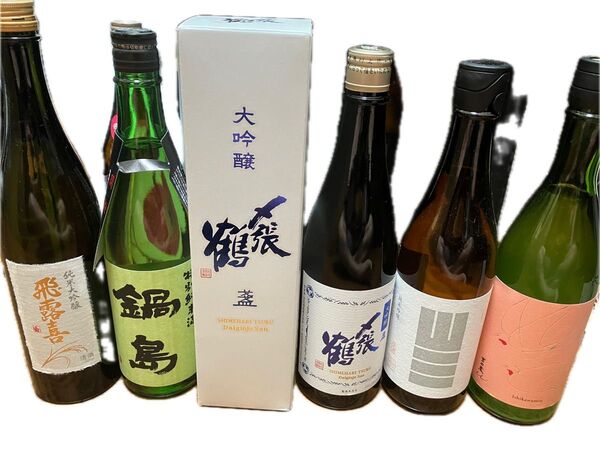 四合瓶5本セット ①飛露喜②鍋島③〆張鶴④山三⑤吉田蔵u