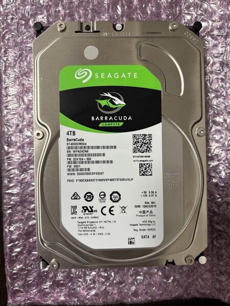 Seagate BarraCuda ST4000DM004 4TB SATA HDD S/N:WFN24DN6