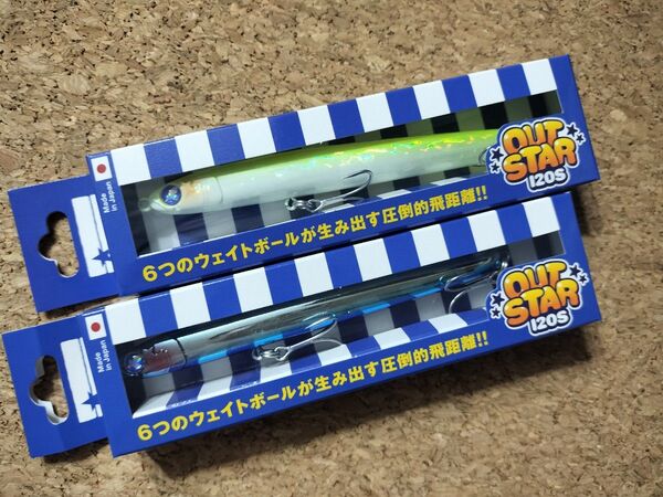 Blue Blue アウトスター 120S ブローブルー チャートバックグロー 新品 2個セット 応募券付き