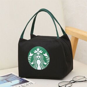 海外スターバックス限定弁当入れ保冷バッグ 手提げバッグ ブラック