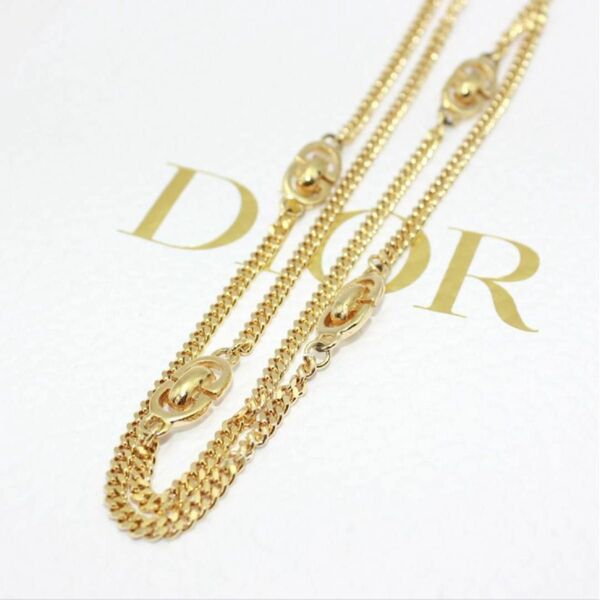 美品 Christian Dior クリスチャンディオール ゴールド ネックレス