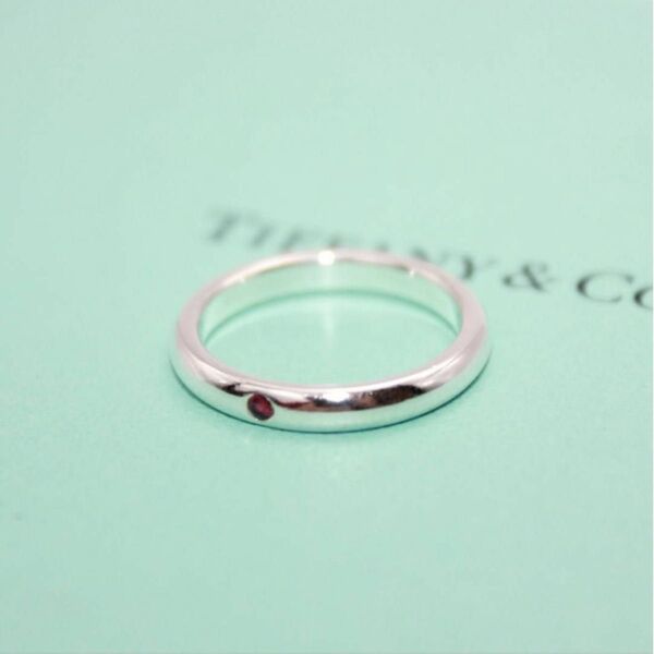 美品 Tiffany&Co. ティファニー スタッキング バンド リング 8号