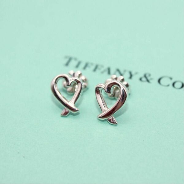 美品 Tiffany&Co. ティファニー ラビリングハート シルバー ピアス