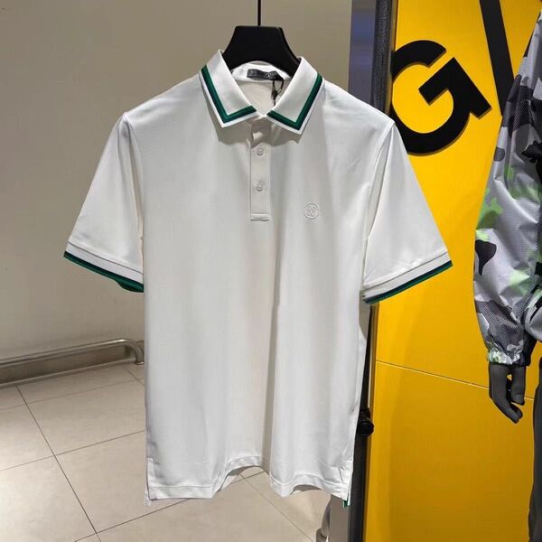 ジーフォアG/FORE ゴルフ ウェア メンズ ポロシャツ トップス 半袖 白