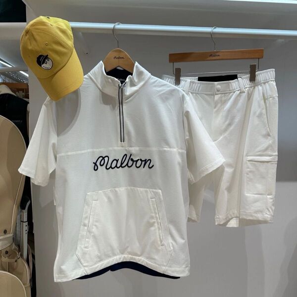 Malbon シャツとショートパンツセット マルボンメンズ セットアップ 上下セット