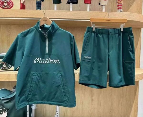 セットアップ 上下セットシャツとショートパンツセット マルボンメンズ malbon