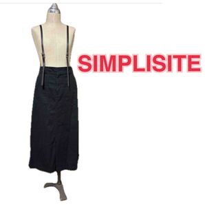 SIMPLICITE サスペンダー付きスカート