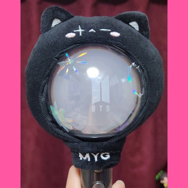 アミボムカバー ユンギ 猫 bts ペンライトカバー