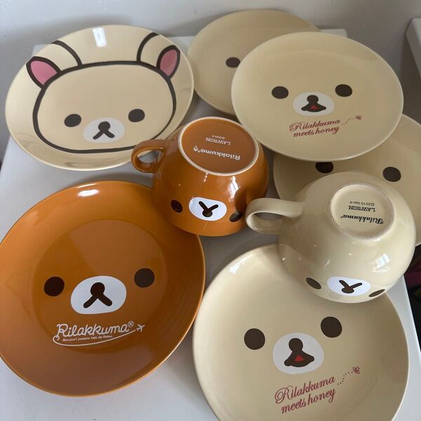 リラックマ コリラックマ お皿 食器 プレート サンエックス 皿 パスタ カレー皿 LAWSONローソンスープカップ