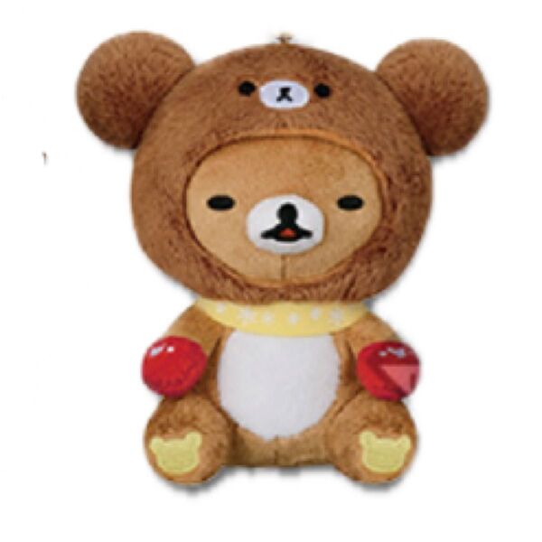 リラッくじ ぬいぐるみマスコット キーホルダー 一番くじリラックマ「てぶくろをとどけに」テーマ2016年ぶらさげぬいぐるみ
