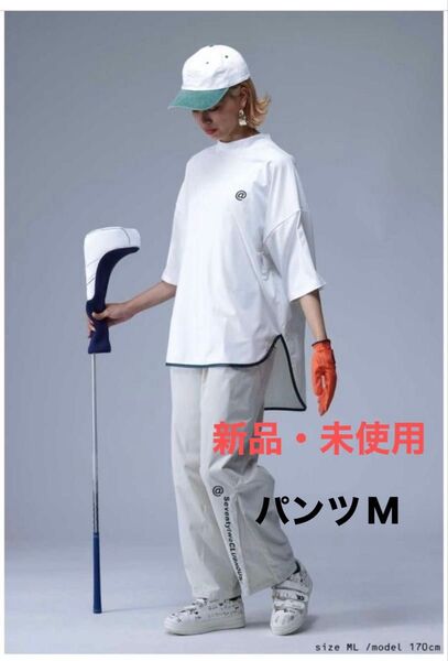 【人気商品】ANTIQUA GOLF×STCH ロゴパンツ パンツ レディース M