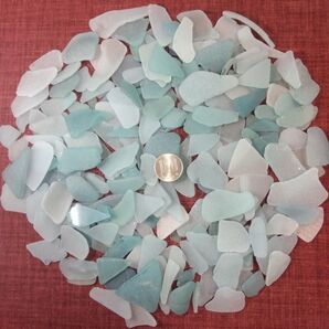シーグラス ブルー サイズ 中~ 微小 650g シーガラス 貝殻 No.270
