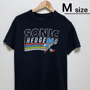 ソニック Tシャツ M ブラック 黒 キャラクター ゲーム SEGA USA古着