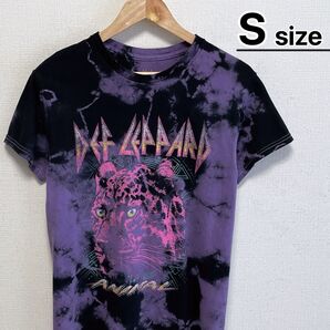 DEF LEPPARD Tシャツ S パープル タイダイ柄 バンド ANIMAL
