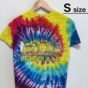 USA古着 Tシャツ S タイダイ柄 カラフル レモン キャラクター プリント