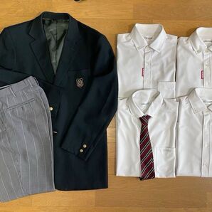 興国高校 学生服 ブレザー スラックス ネクタイ、ブラウス4枚の7点セット