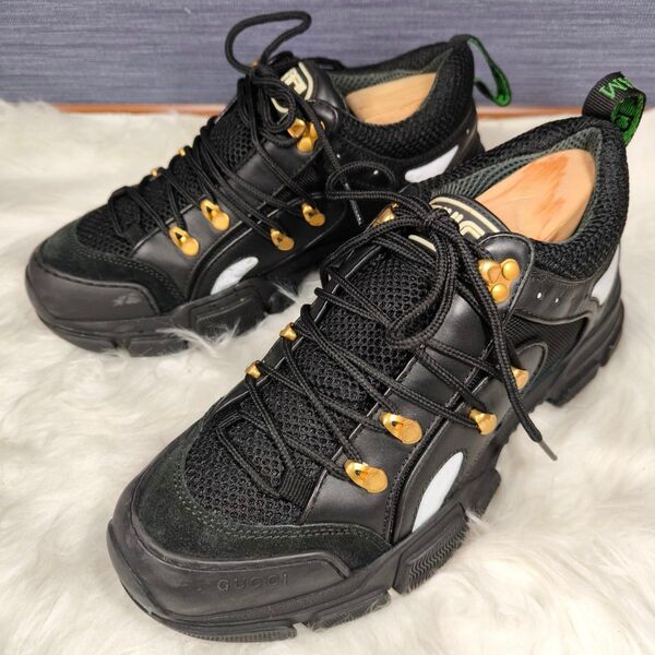 美品【GUCCI】グッチ フラッシュトレック 26 スニーカー Flashtrek ブラック ダッドスニーカー 厚底 近年 現行