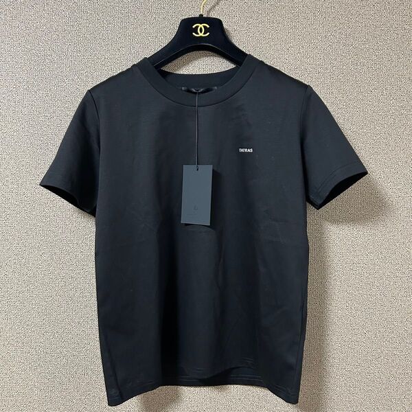 新品タグ付き 25SS【タトラス TATRAS】Tシャツ カットソー M レディース 黒 ブラック 新作 クルーネック 半袖 最新