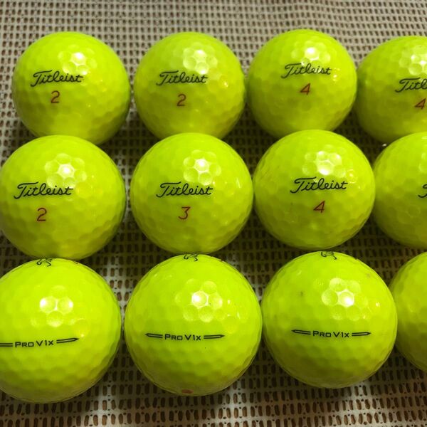 ロストボール12球☆タイトリスト Pro V1x イエロー 2023年モデル☆
