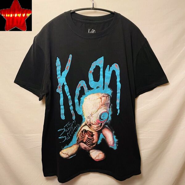 【KORN】コーン バンドtシャツ イギリス製 ユニセックス 古着 黒 L