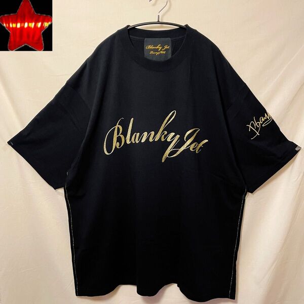 【blankey jet】5L tシャツ ブランキージェット 金×黒 カットソー