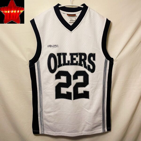 【AND1】ゲームシャツ タンクトップ コーチ・カーター OILERS バスケ