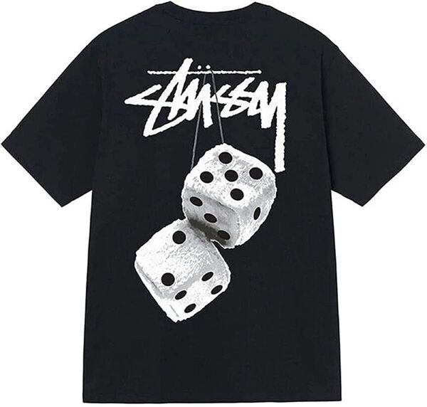 ステューシー FUZZY DICE STUSSY Tシャツ 黒 L サイズ ダイス Black Tee