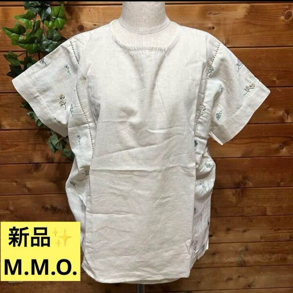 感謝sale 5470 新品 M.M.O.① ゆったり&可愛いトップス ブラウス 花柄刺繍ブラウス