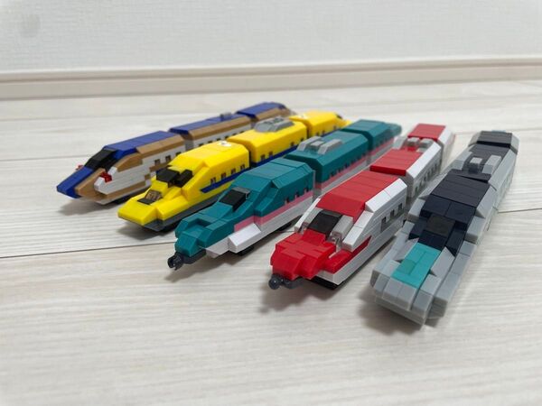 新幹線 プチブロック 【はやぶさ、こまち、かがやき、ドクターイエロー、アルファーエックス】
