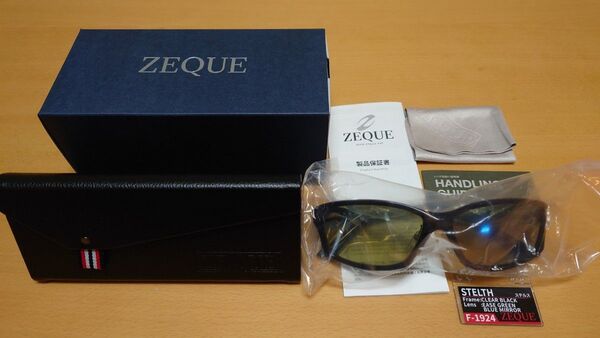 【新品】Zeque ゼクー zeal ジール STELTH ステルス F-1924 イーズグリーン ブルーミラー 偏光サングラス