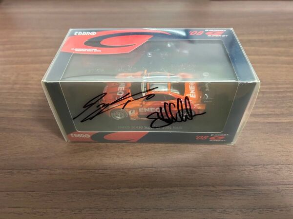 エブロ 1/43 ENEOS SC430 super GT 2008 直筆サイン保護ケース付き