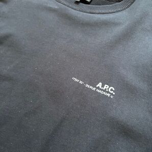 A.P.C. ブラック クルーネック トレーナー L