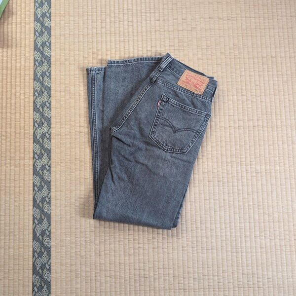 Levi's 555 ブラックデニム W28 L32