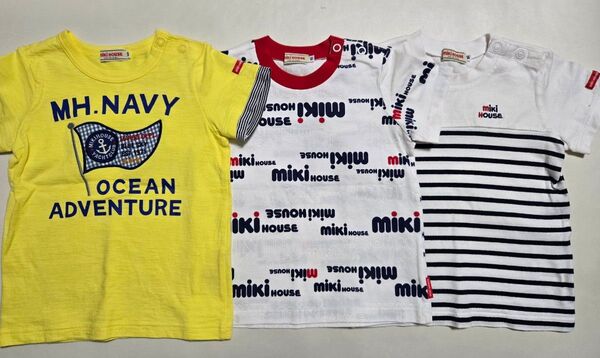 ミキハウス Tシャツ 90cm 3枚セット