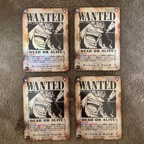 ワンピースカード ティーチ 手配書 SP SR パラレル 4枚セット