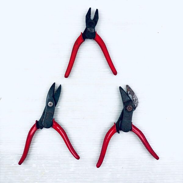 サット 倍力工具シリーズ パワーカッター 電工ペンチ 鋏カッター 3本セット